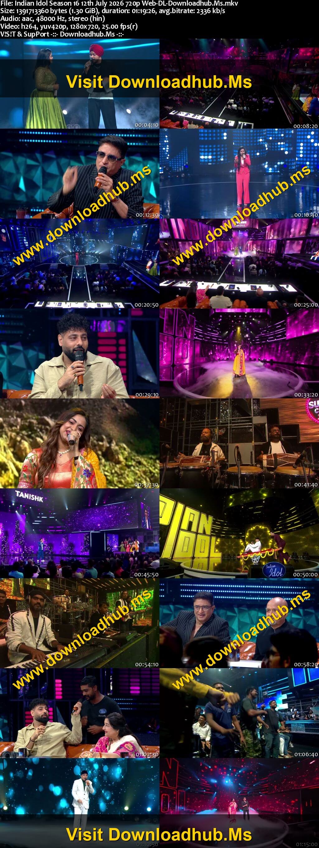 Indian Idol Season 16 12 July 2026 Episode 78 Web-DL 720p 480p